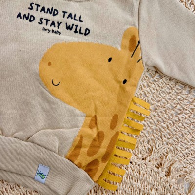 Conj. Casaco Stand Tall e Calça de Moletom - Areia